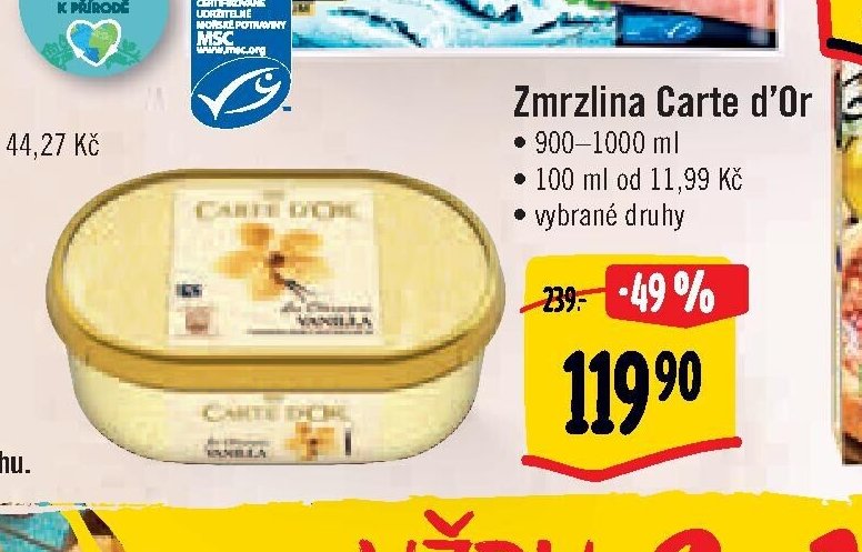 Zmrzlina Carte d’Or