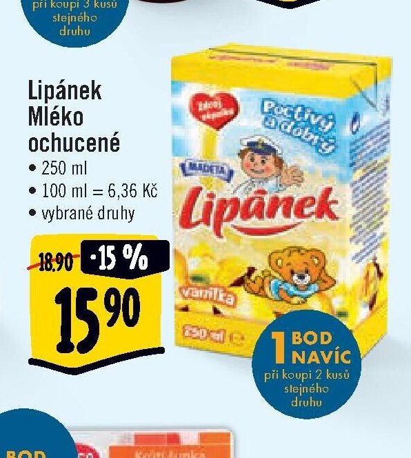 Lipánek Mléko ochucené