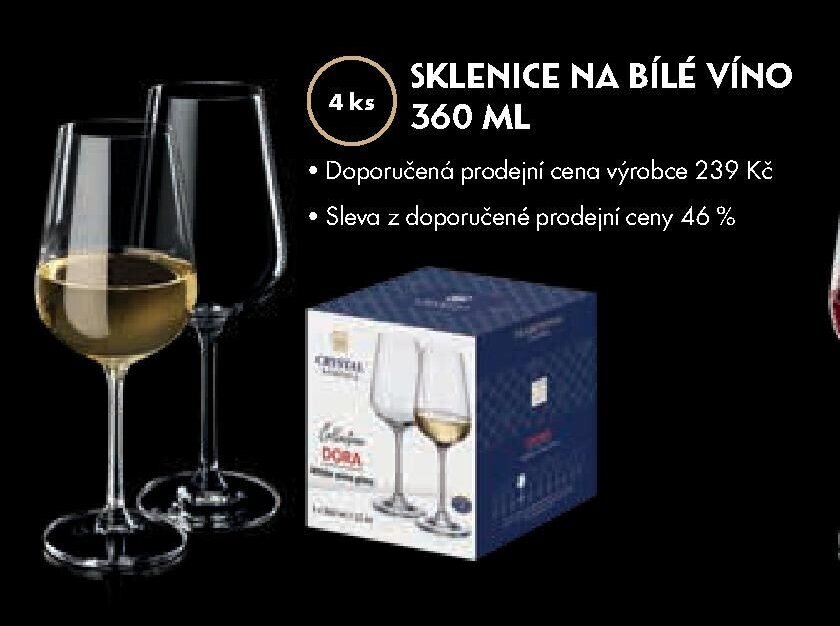 Sklenice na bílé víno 360 ml