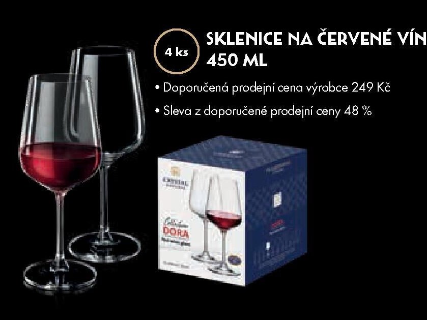 Sklenice na červené víno 450 ml