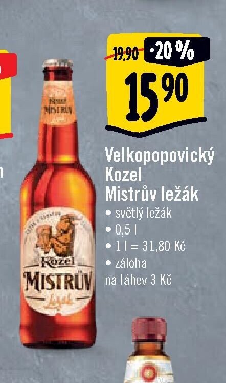 Velkopopovický Kozel Mistrův ležák