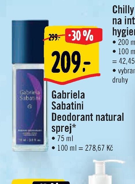 Gabriela Sabatini Deodorant natural sprej