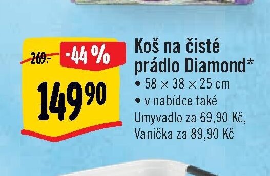 Koš na čisté prádlo Diamond
