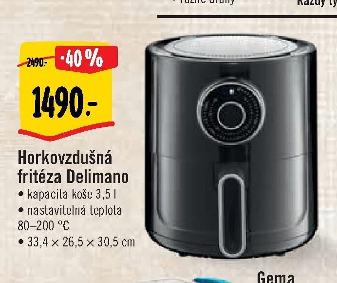 Horkovzdušná fritéza Delimano