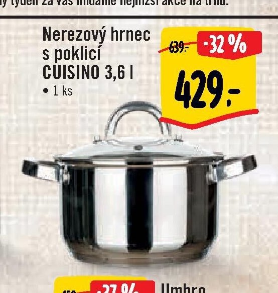 Nerezový hrnec s poklicí CUISINO