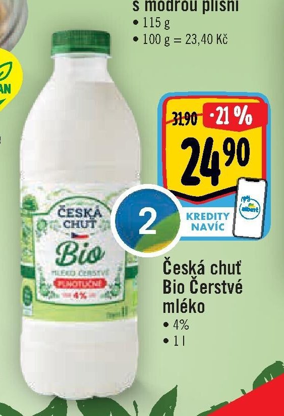 Česká chuť Bio Čerstvé mléko