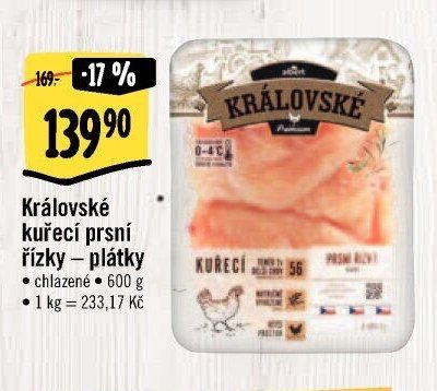 Královské kuřecí prsní řízky – plátky