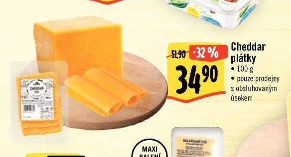 Cheddar plátky