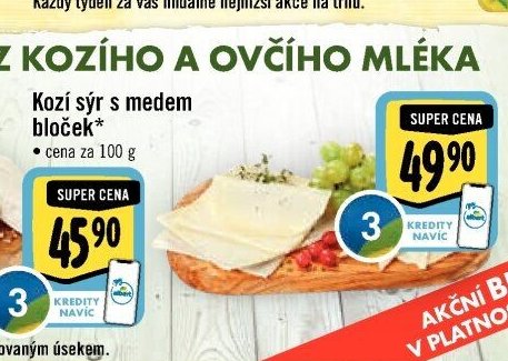 Kozí sýr s medem bloček