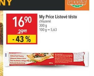 My Price Listové těsto