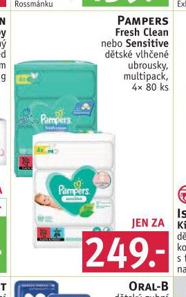 Pampers Fresh Clean dětské vlhčené ubrousky