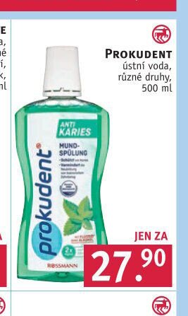 PROKUDENT ústní voda, různé druhy, 500 ml