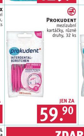PROKUDENT mezizubní kartáčky, různé druhy, 32 ks