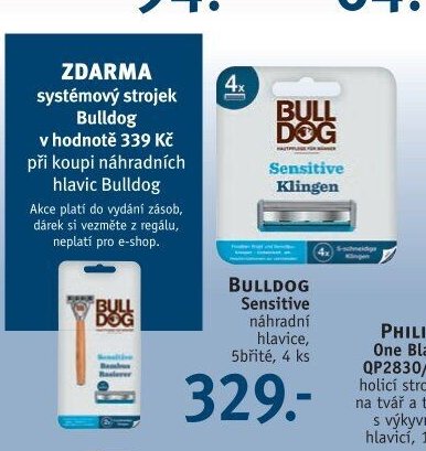 Bulldog Sensitive náhradní hlavice