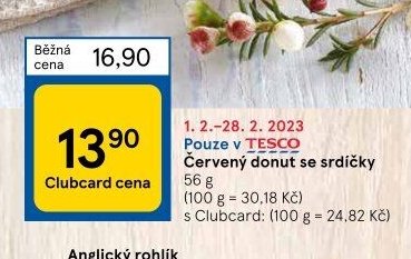 Červený donut se srdíčky