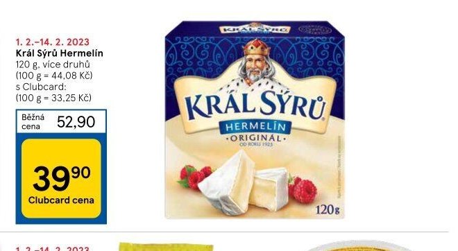 Král Sýrů Hermelín 120 g