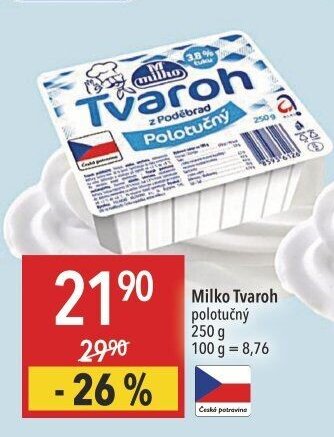 Milko Tvaroh polotučný