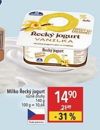 Milko Řecký jogurt