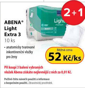 Abena Light Extra 3 inkontinenční vložky 10 ks
