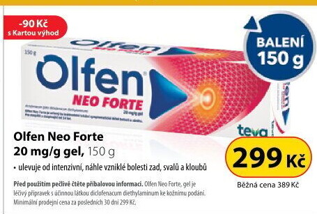 Gel proti bolesti a zánětu kloubů Olfen Neo Forte
