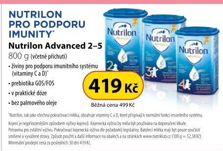 Kojenecká výživa Nutrilon Advanced
