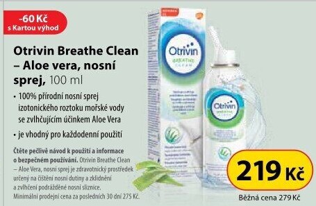 Nosní sprej Breathe Clean Otrivin