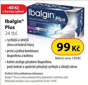 Tablety proti bolesti Ibalgin Plus