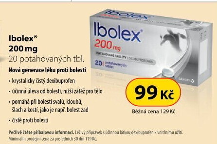Tablety proti bolesti Ibolex