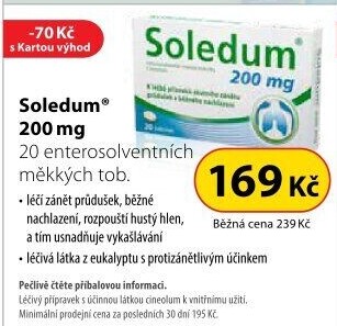 Tobolky proti kašli 200 mg Soledum