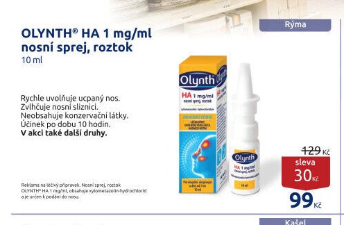 Olynth HA 1 mg/ml nosní sprej, roztok
