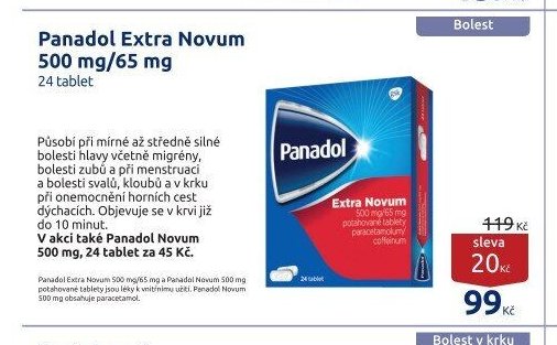Panadol Extra Novum 500 mg/65 mg 24 tablet