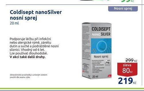 Coldisept nanoSilver nosní sprej