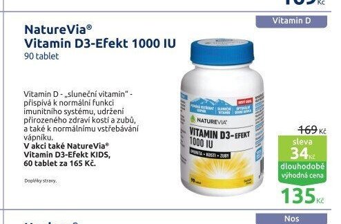 NatureVia Vitamin D3-Efekt 1000 IU