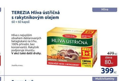 TEREZIA Hlíva ústřičná s rakytníkovým olejem