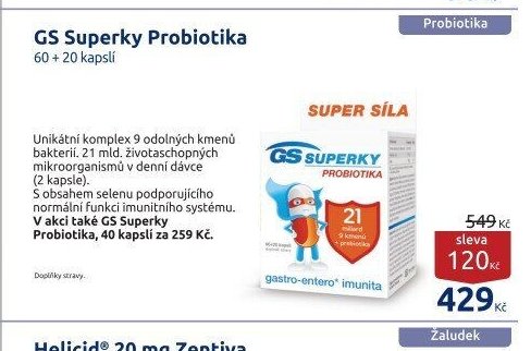 GS Superky Probiotika 60 + 20 kapslí