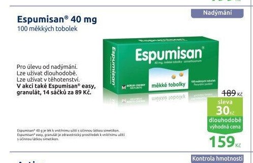 Espumisan 40 mg 100 měkkých tobolek