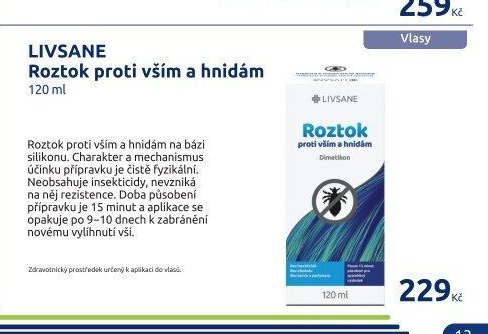 LIVSANE Roztok proti vším a hnidám
