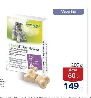 Drontal Dog Flavour 150/144/50 mg