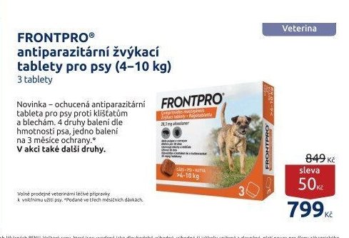 FRONTPRO antiparazitární žvýkací tablety pro psy (4-10 kg)