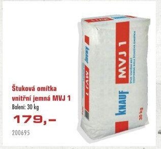 Štuková omítka vnitřní jemná MVJ 1
