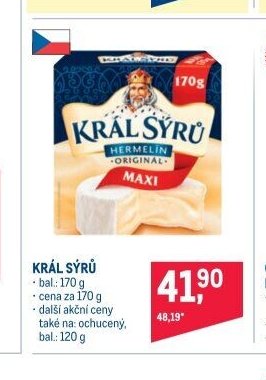 KRÁL SÝRŮ HERMELÍN