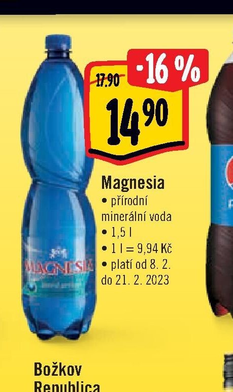 Magnesia přírodní minerální voda