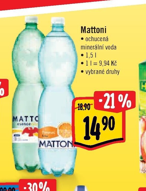 Mattoni ochucená minerální voda