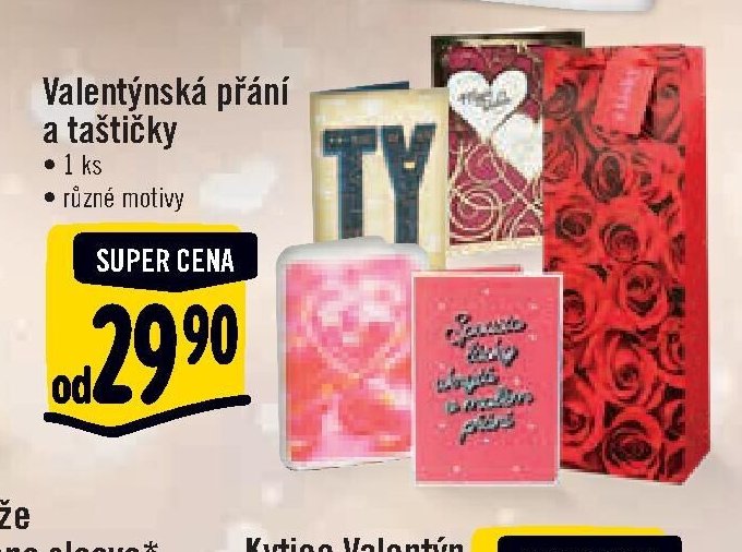 Valentýnská přání a taštičky