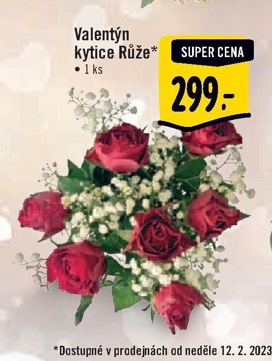 Valentýn kytice Růže