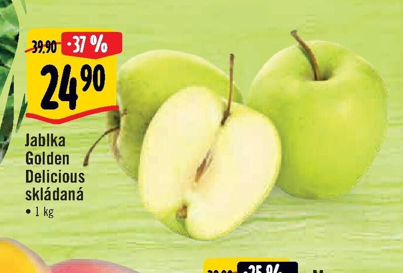 Jablka Golden Delicious skládaná