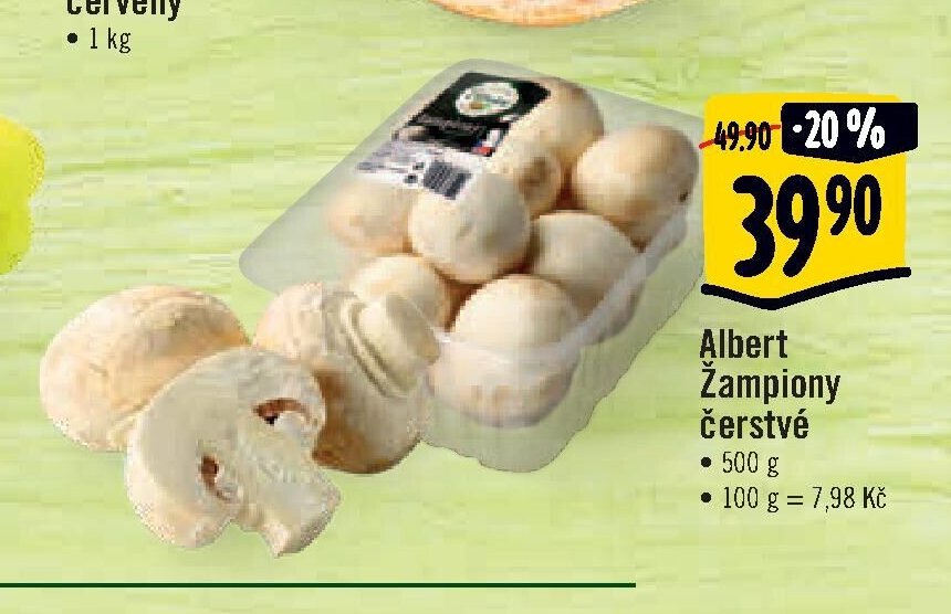 Albert Žampiony čerstvé
