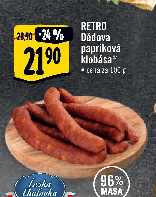 RETRO Dědova papriková klobása