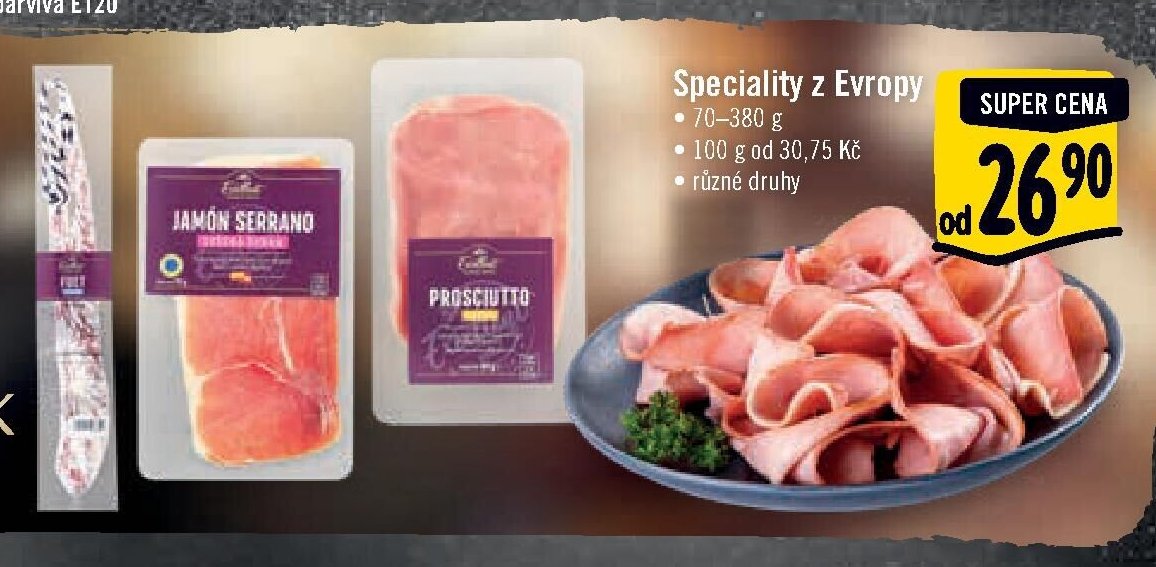 Speciality z Evropy (Jamón Serrano, Prosciutto)