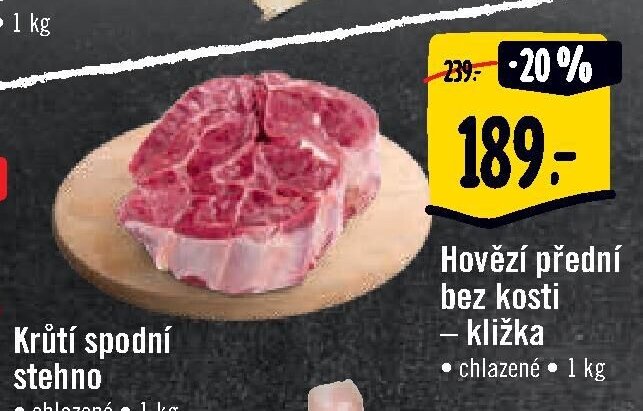 Hovězí přední bez kosti – kližka